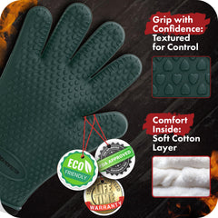 Kitchen Perfection close-up of silicone texture offering non-slip grip for secure handling of hot items