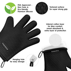 Kitchen Perfection silicone texture close-up highlighting non-slip grip and heat protection