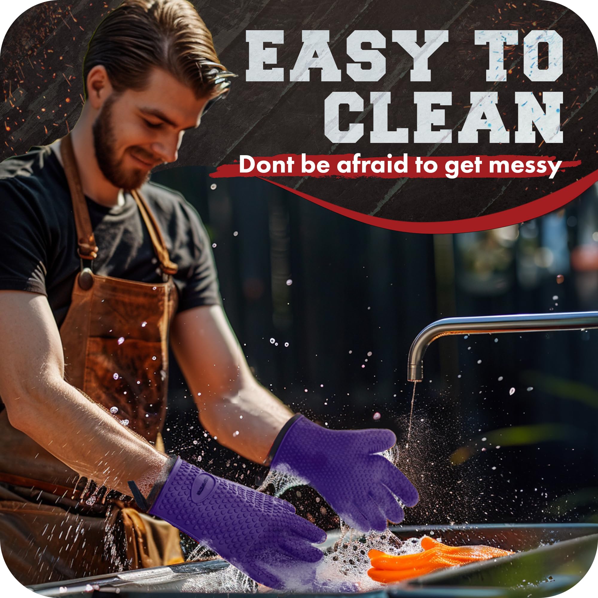 Kitchen Perfection waterproof silicone surface repelling liquid for easy cleanup benefit