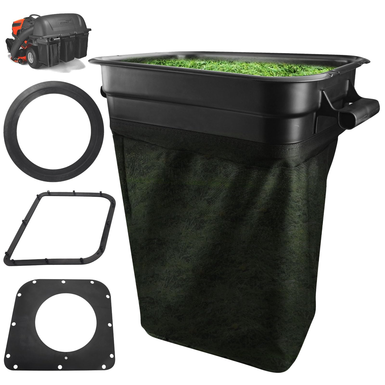 KitchenKipper 532400226 front view showing full replacement bag and frame fit