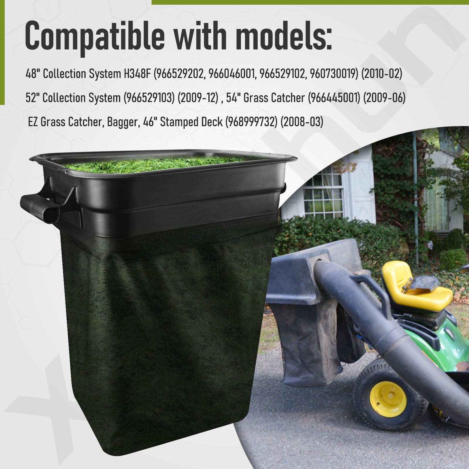 KitchenKipper in use collecting grass clippings to keep lawn tidy and efficient