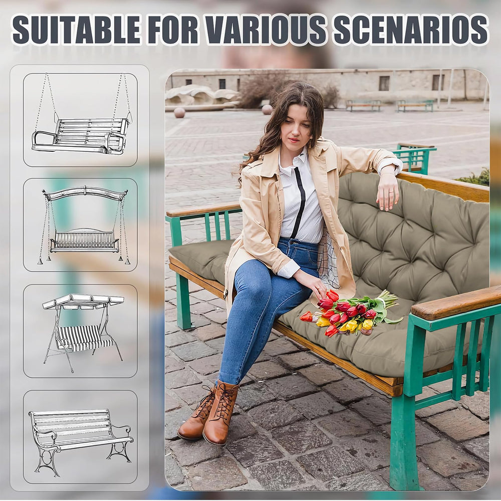 KITGLASS lifestyle patio swing with cushion enhancing outdoor relaxation