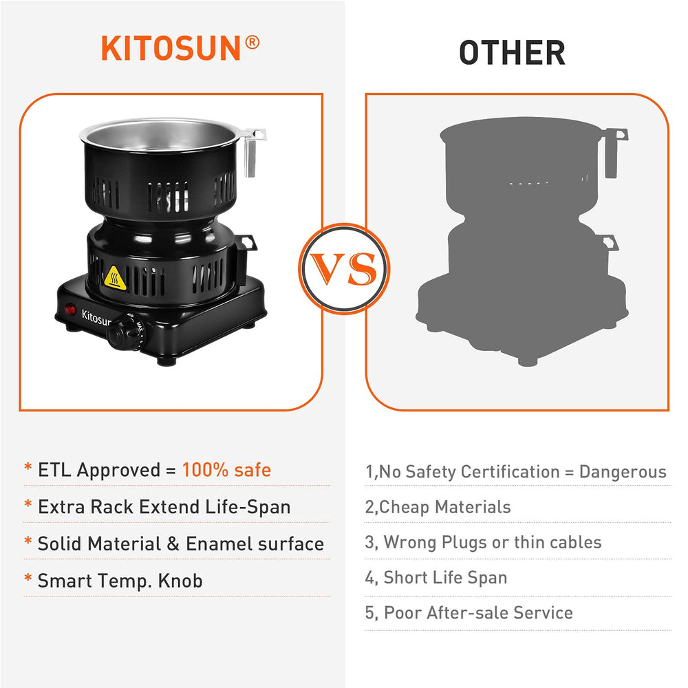KITOSUN hot plate in outdoor BBQ setting lighting coconut charcoal quickly