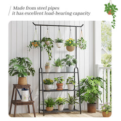 Kitsanery top hanging hook detail holding a small planter securely