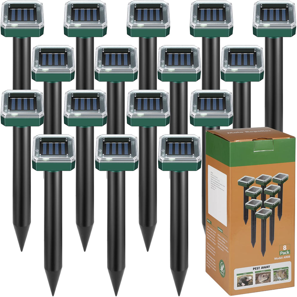 Kittmip front view showing 16-pack stakes and packaging, highlights easy setup