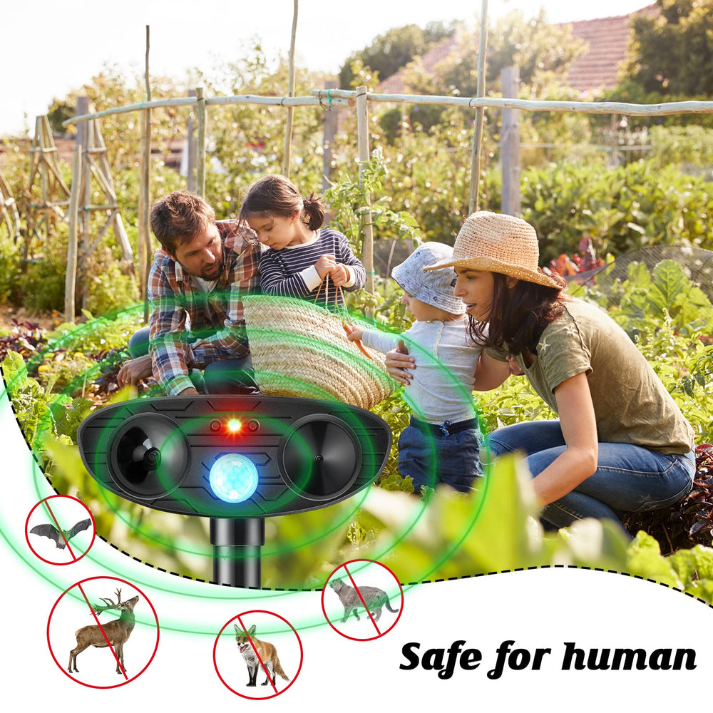 kittmip units in a flower bed showing garden protection without chemicals
