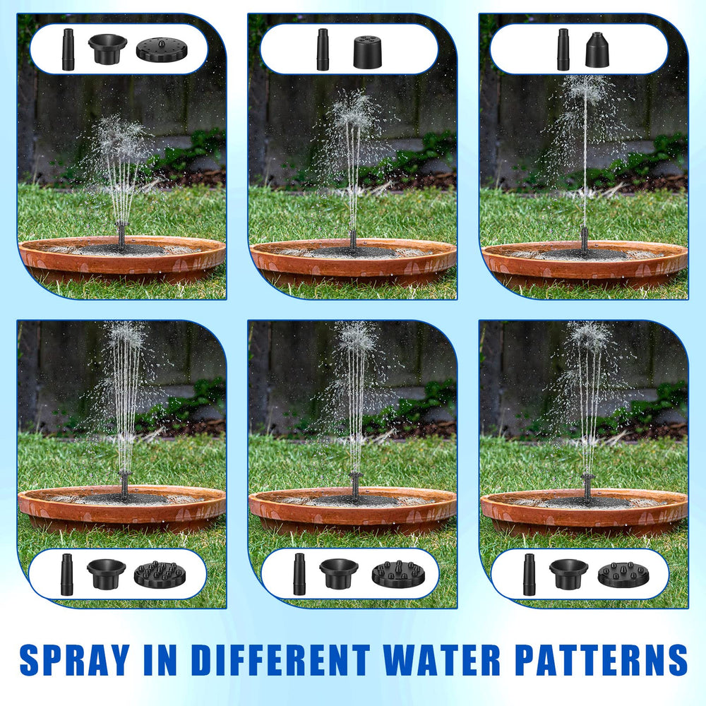 Kittmip in birdbath showing active spray attracting birds benefit
