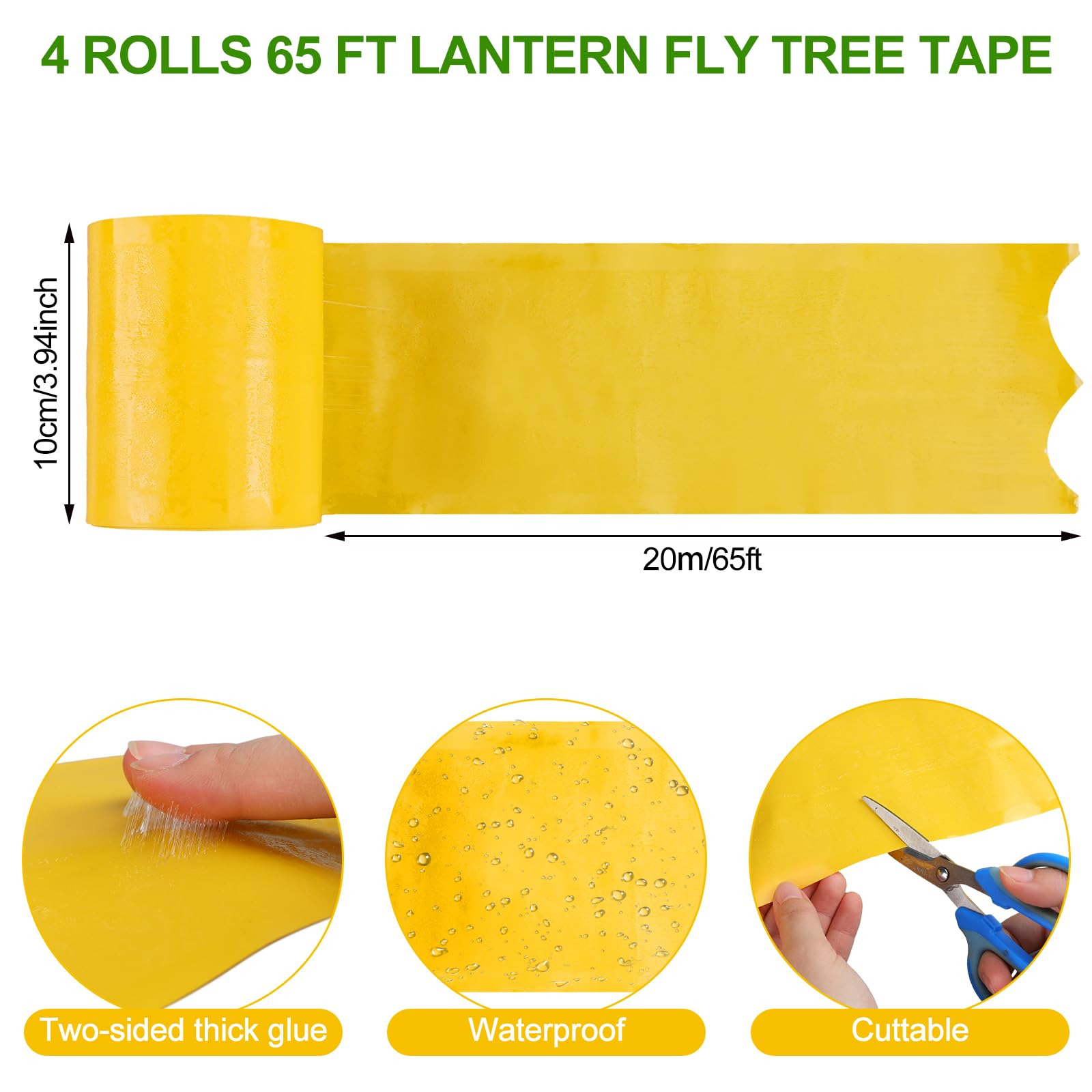 Kittmip unrolled tape next to measuring tape showing generous length per roll
