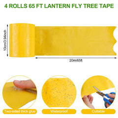 Kittmip unrolled tape next to measuring tape showing generous length per roll