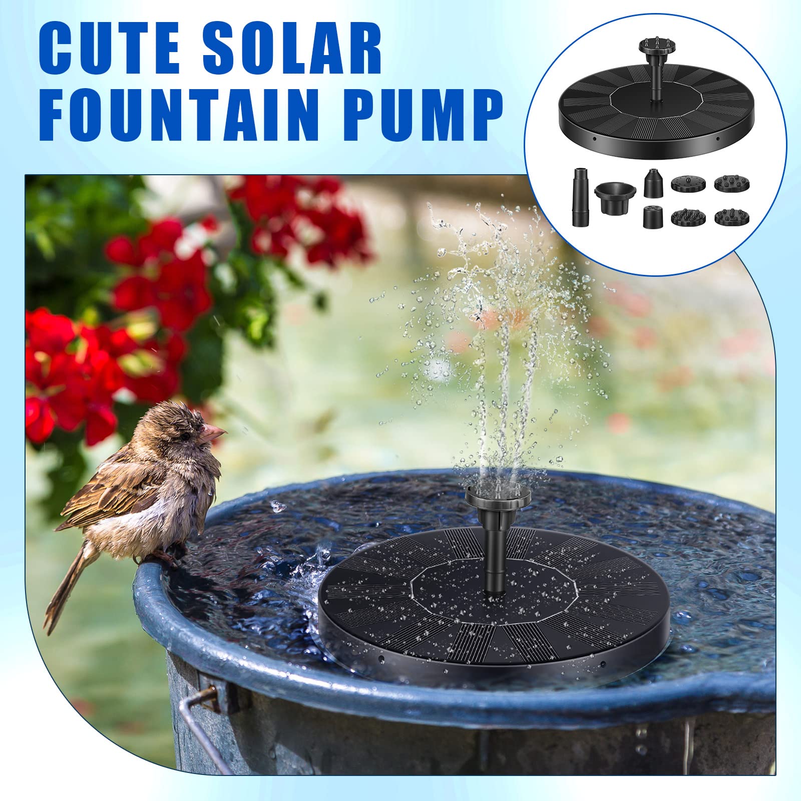 Kittmip four units in garden showing coordinated fountain displays benefit