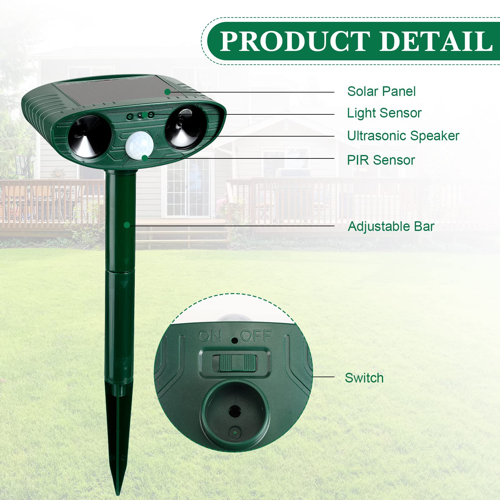Kittmip PIR motion sensor close-up showing detection zone and responsive activation benefit