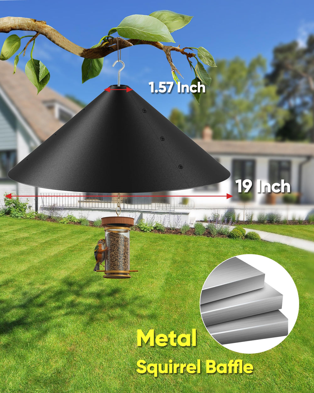 KITVONA close-up of metal texture and edge showing chew-resistant strength