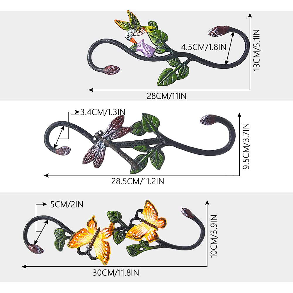 Kitwinney close-up of butterfly and hummingbird detail, decorative accent enhances planters