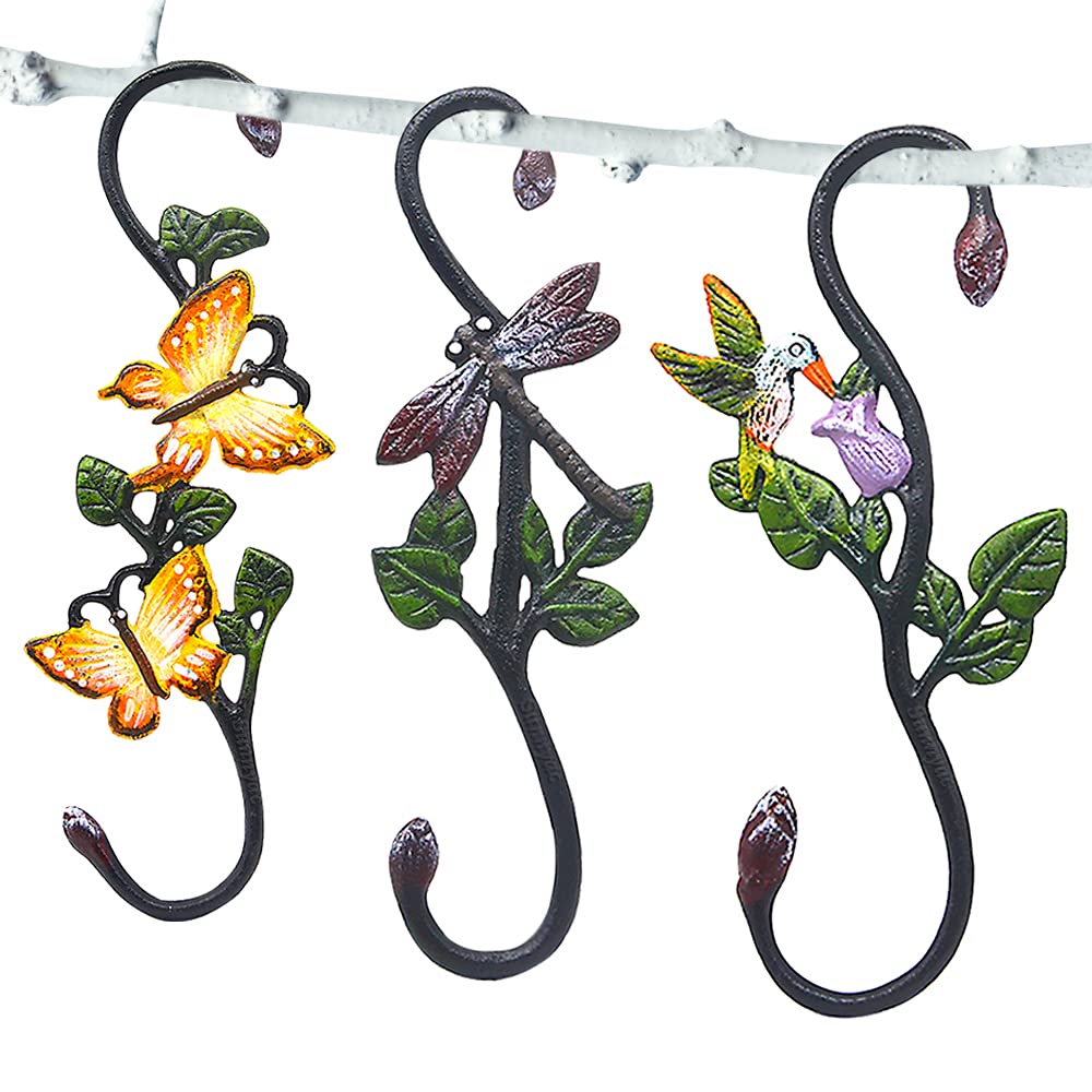 Kitwinney front view showing three painted S hooks and packaging, decorative and durable