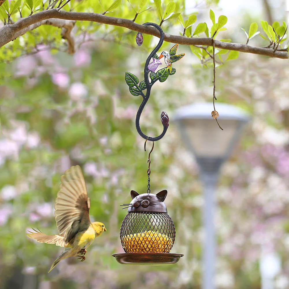 Kitwinney hook supporting a hanging planter outdoors, reliable support for patios
