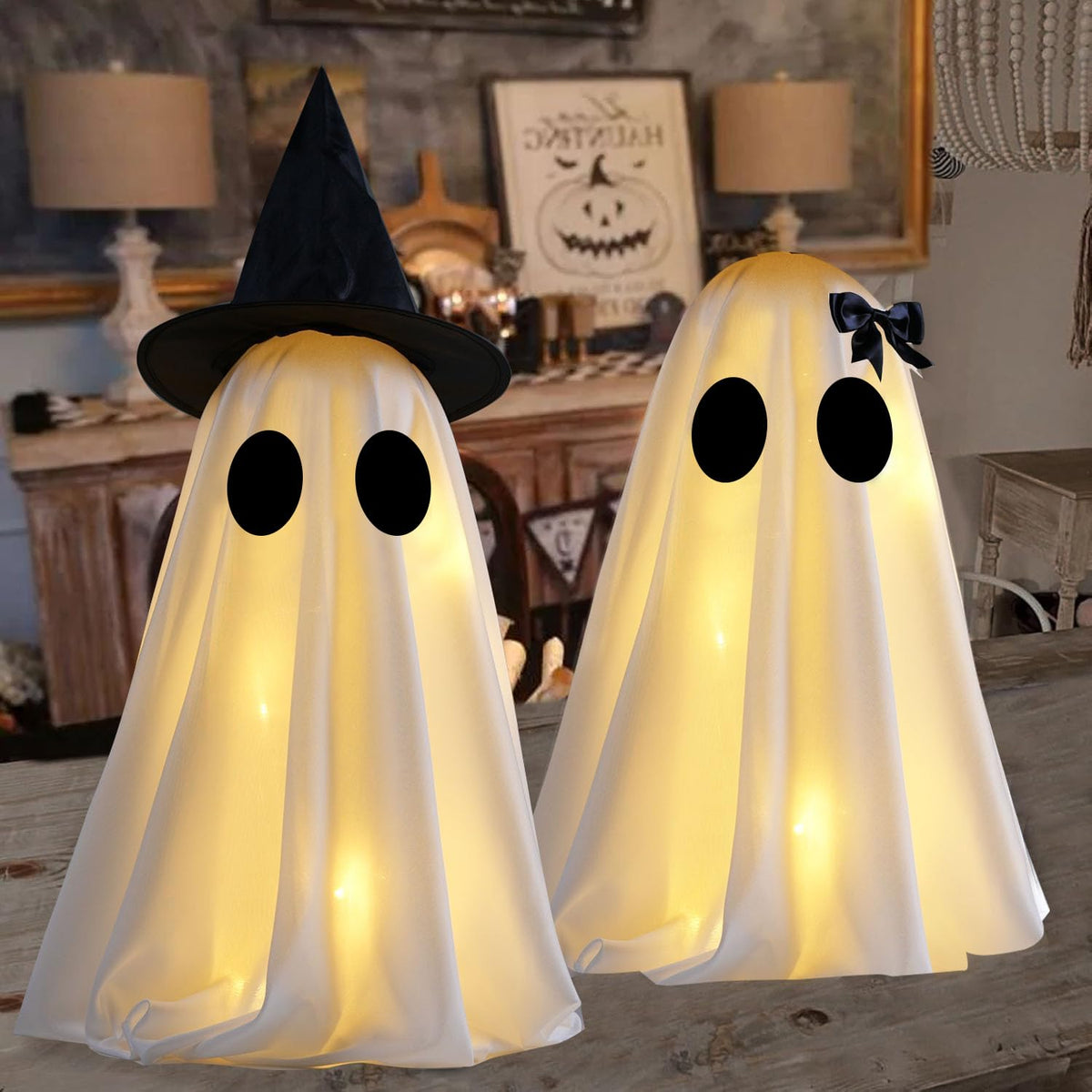 KIWDY front view of both ghosts showing paired tabletop ambiance
