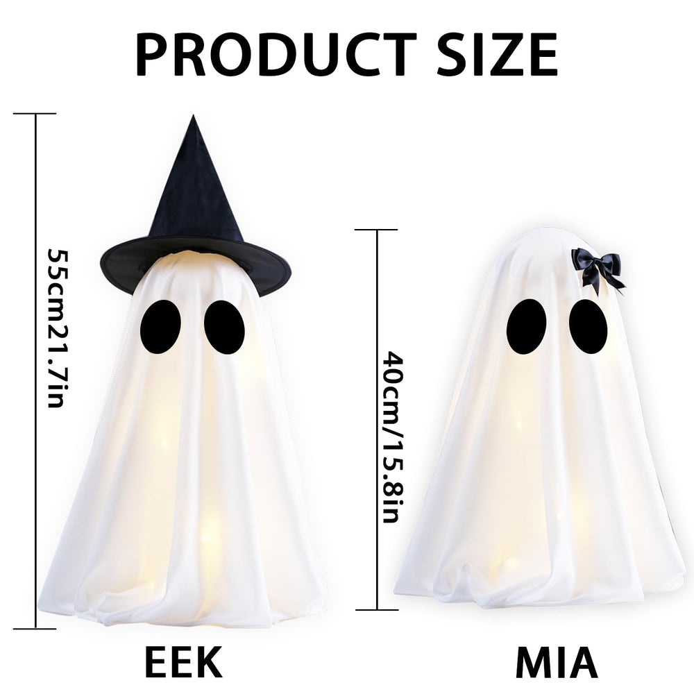KIWDY lit plastic head showing even LED glow for spooky effect