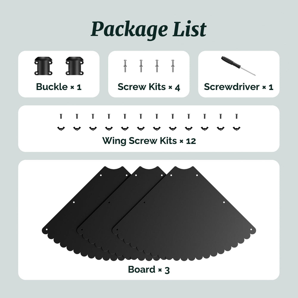 Kiwibit in-use image of baffle shielding bird feeder to keep seeds for birds