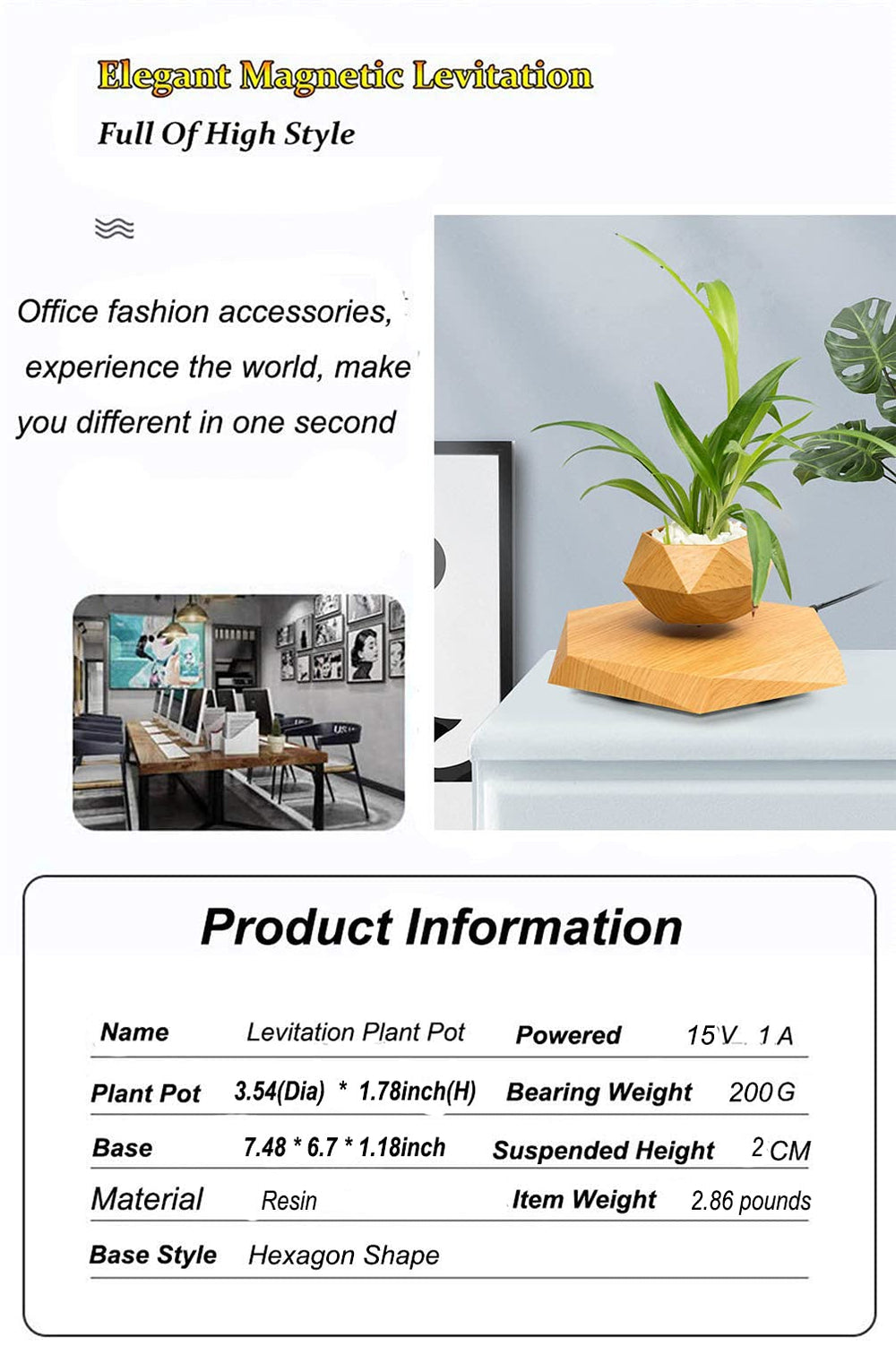KIYOMING planter in use on office desk adding calm decor and focus benefit