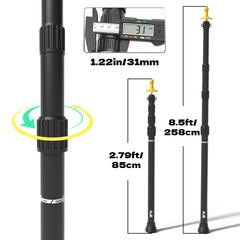 KJE close-up of twist-lock mechanism demonstrating secure, fast adjustments