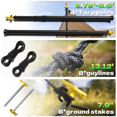 KJE fully extended pole outdoors illustrating height range and stability