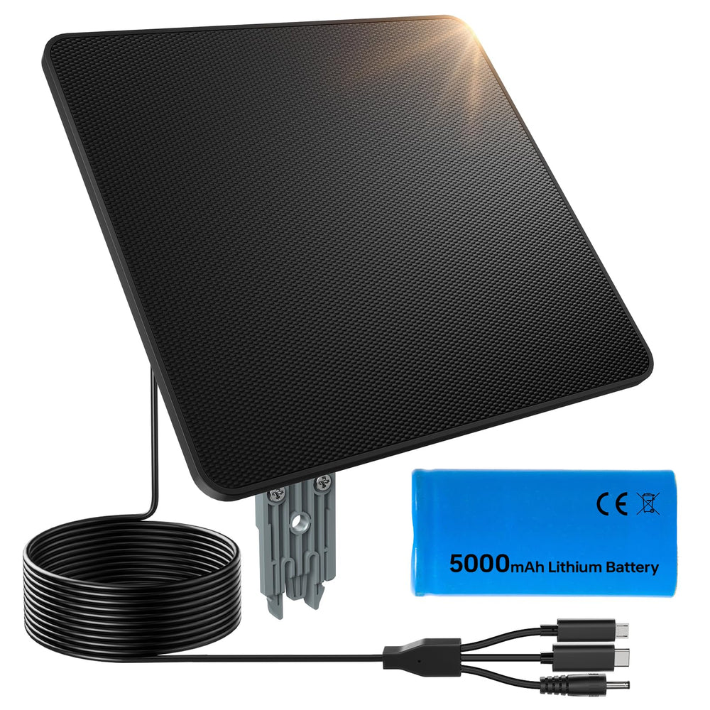 KJK front solar panel view showing sleek design and quick setup benefit