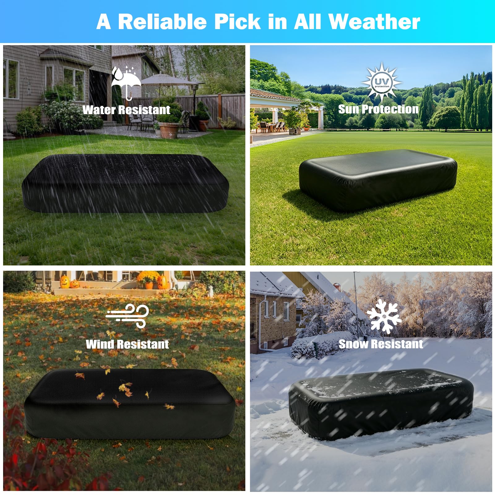 KJX folded cover compact for off-season storage and easy handling