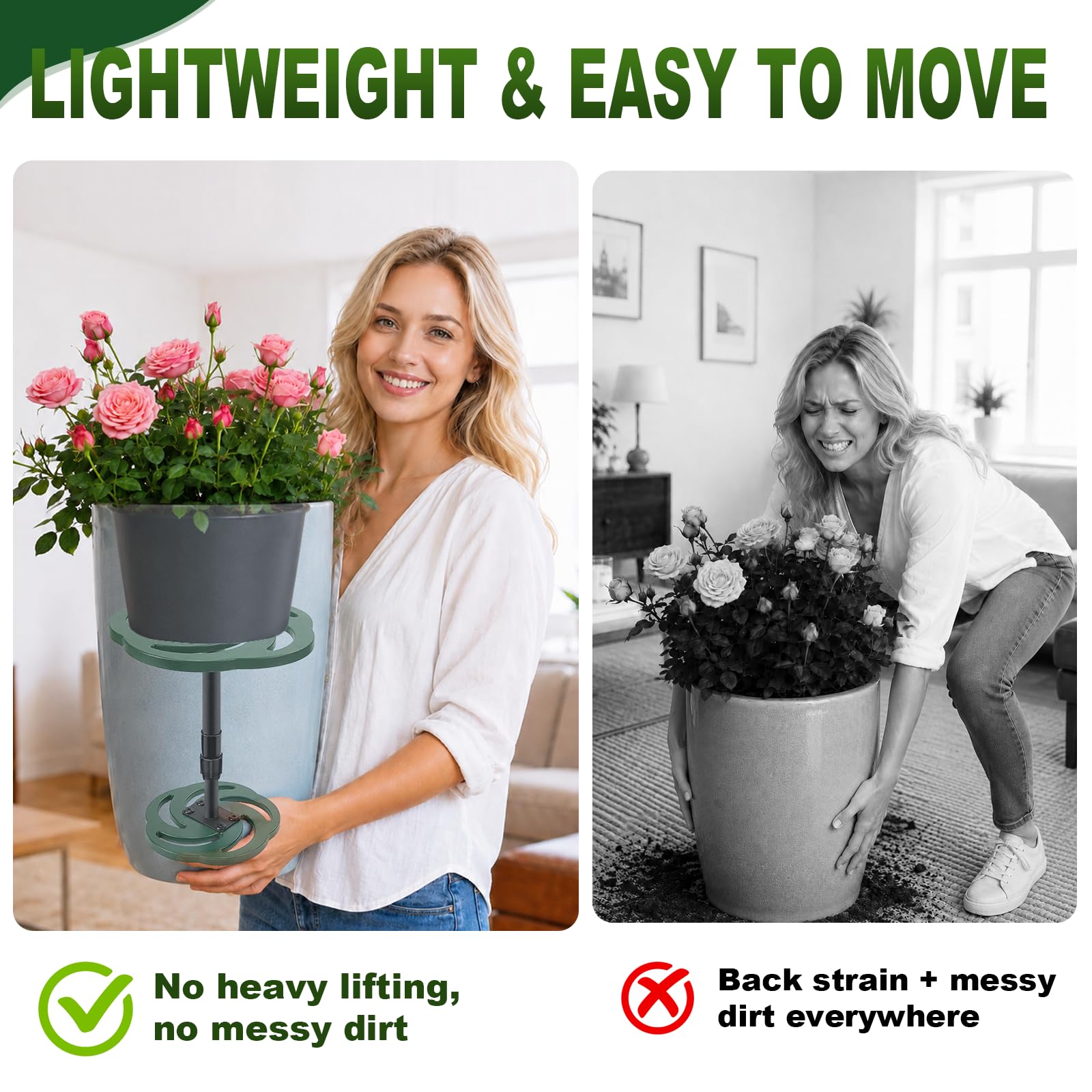 KJX risers styling houseplants in living room showing decor benefit