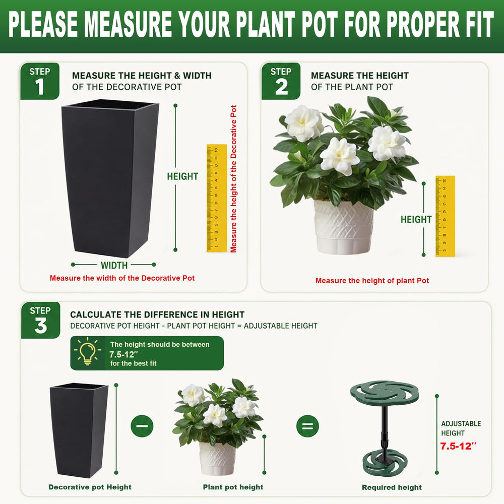 KJX riser assembled in decorative pot demonstrating layered styling benefit