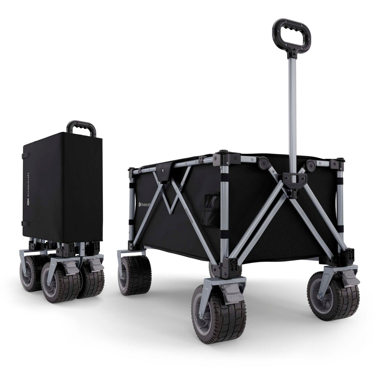 kk Kinderkraft ROLLSTER front view showing sturdy frame and open cargo space for versatile hauling
