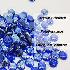 Kleuete beads in a backyard fire pit providing brighter flame visuals and warmth