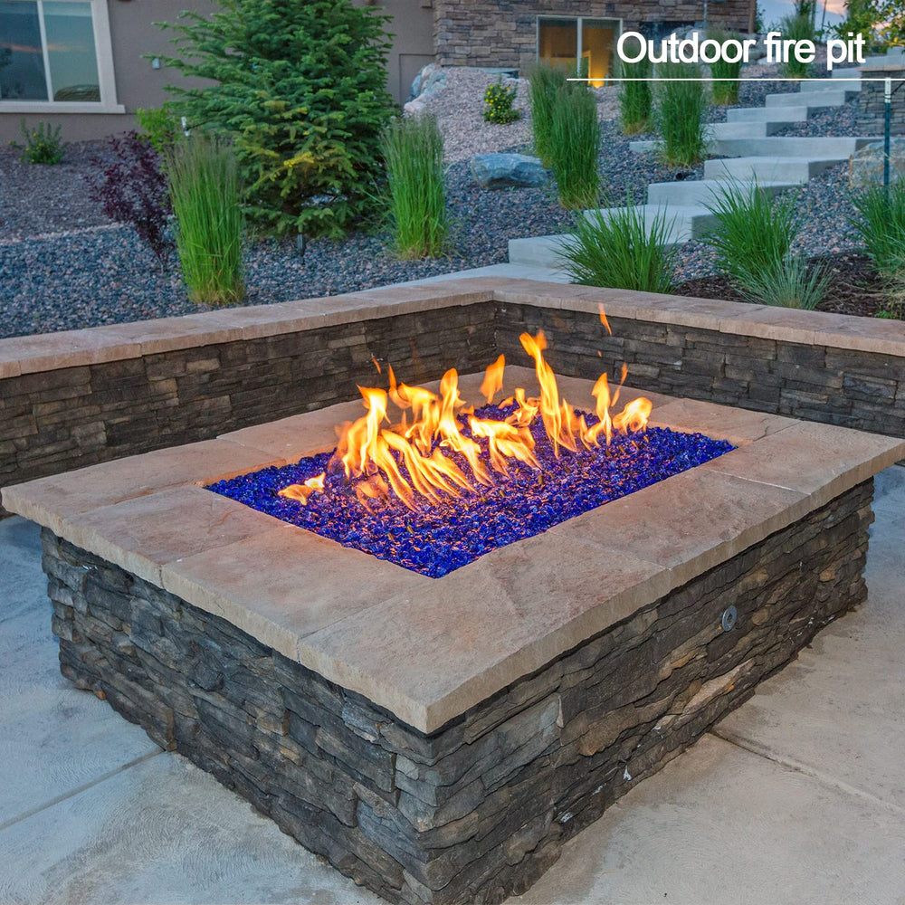 Kleuete tabletop fireplace styled with beads for decorative ambiance benefit