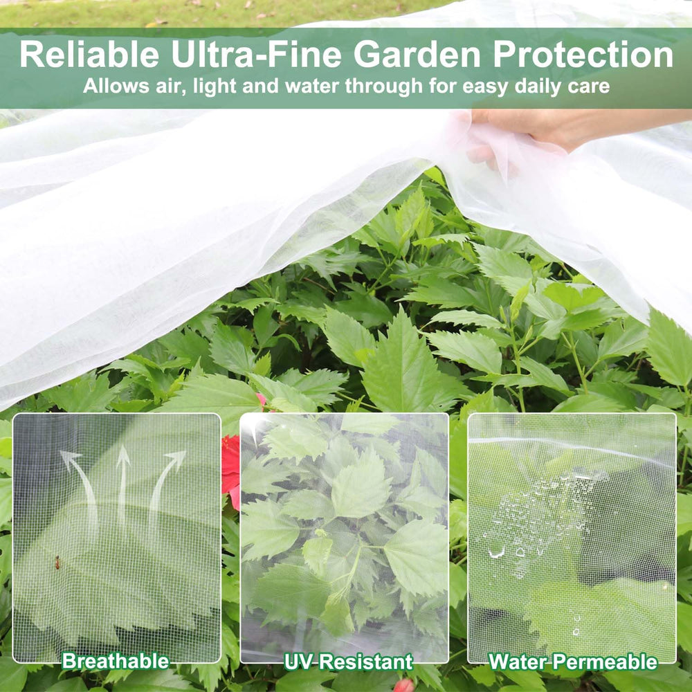 KLEWEE installed tunnel in garden shielding plants while allowing sunlight