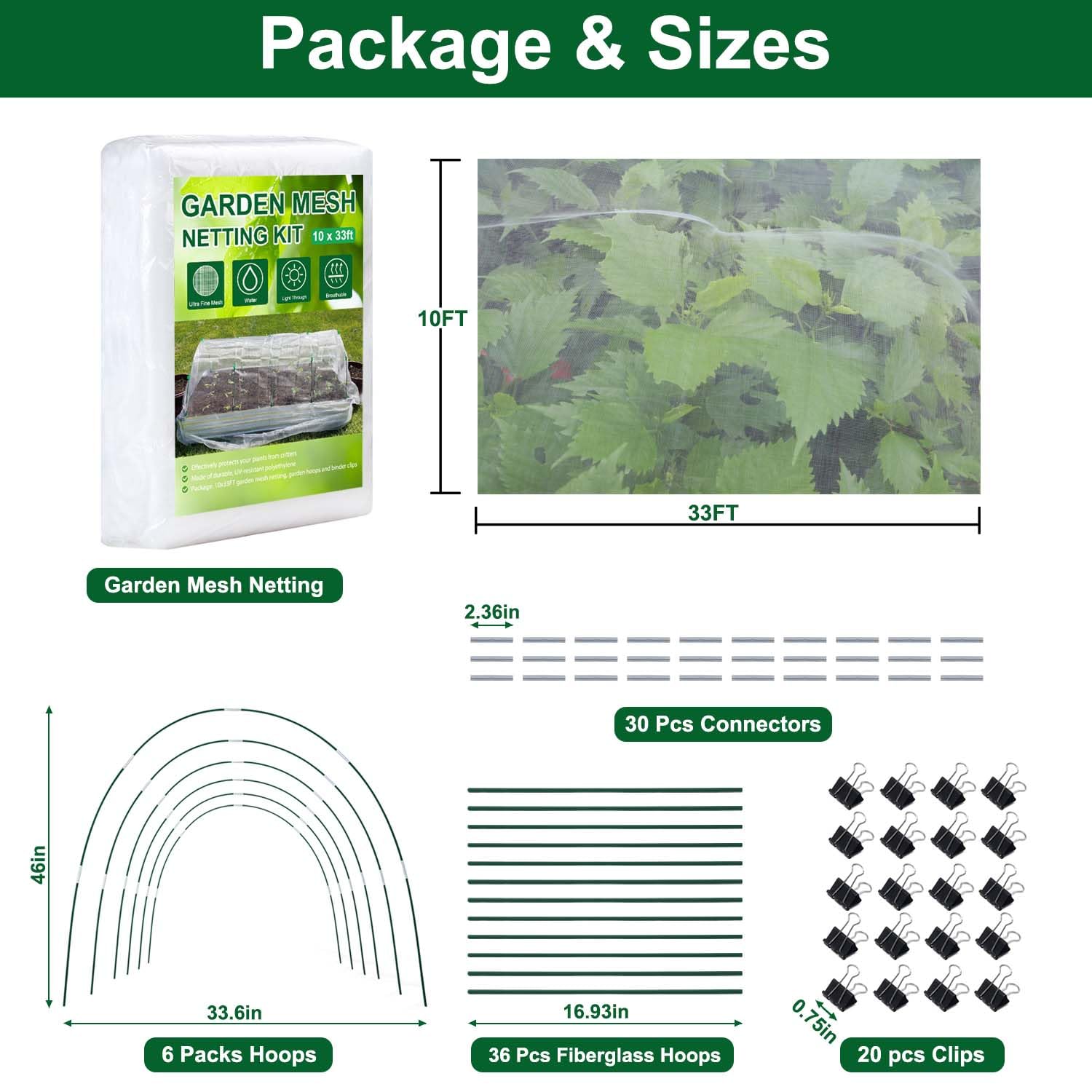 KLEWEE size comparison with a ruler showing 10x33ft coverage benefit