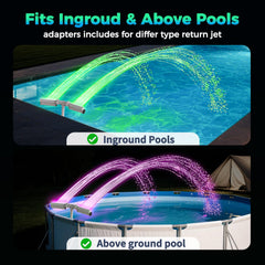klleyna LED light close-up displaying 7 colors and vibrant illumination for night pools