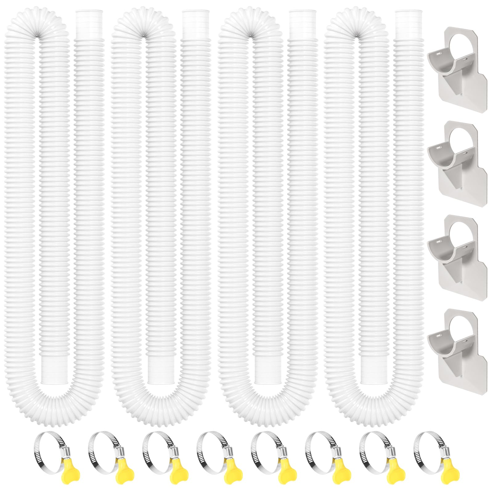 KLOLKUTTA front view of four replacement pool hoses showing full kit benefits