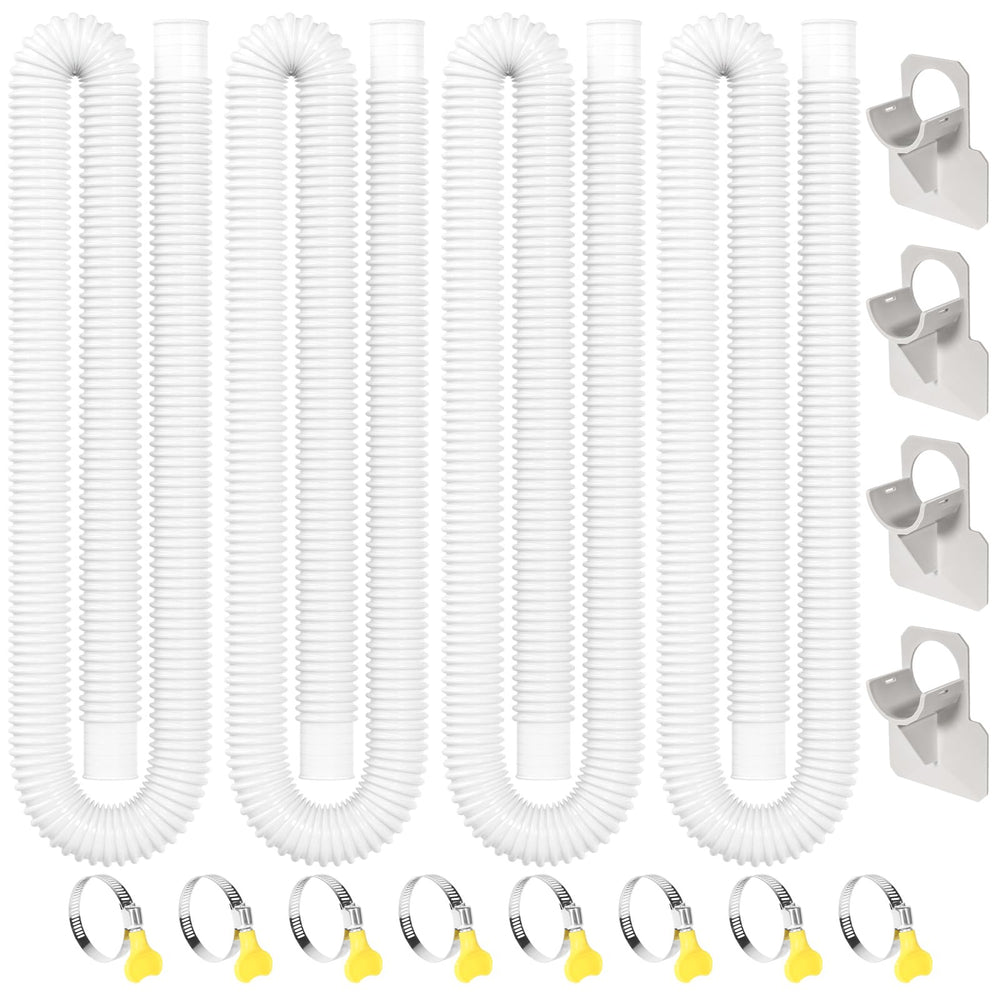 KLOLKUTTA front view of four replacement pool hoses showing full kit benefits