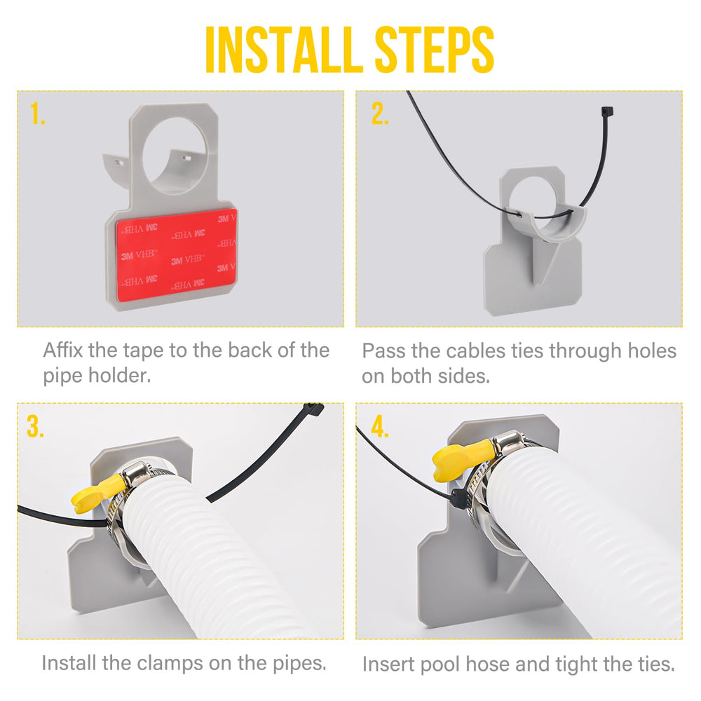 KLOLKUTTA pipe holder and adhesive detail for stable mounting