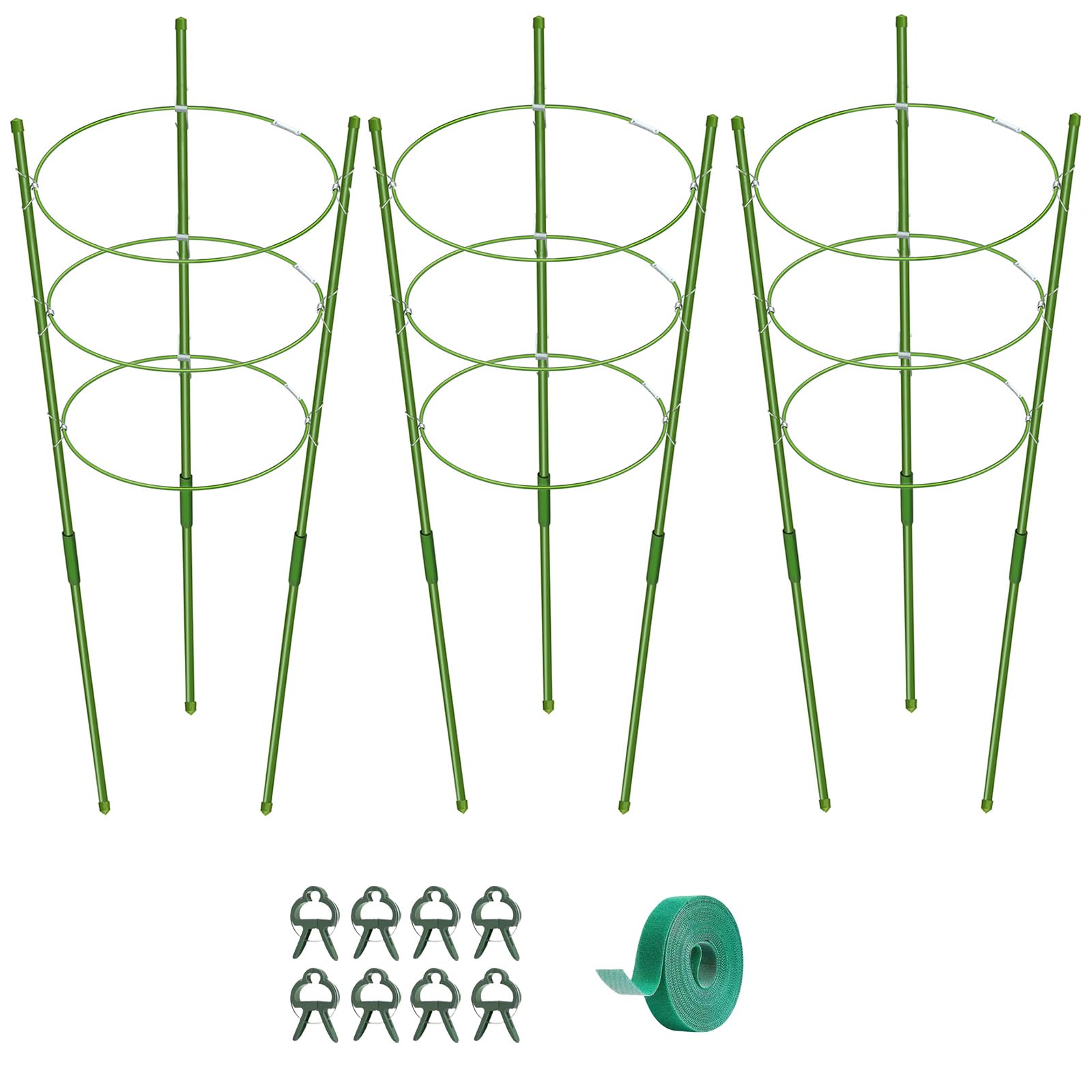 KLS front view of 36-inch tomato cage showing full support structure and easy setup