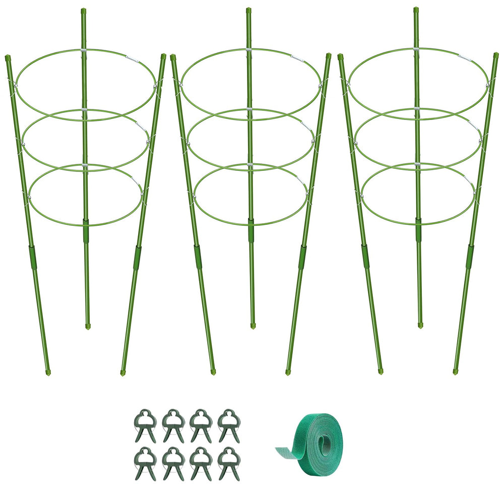KLS front view of 36-inch tomato cage showing full support structure and easy setup