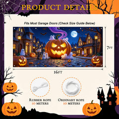 Klyftonix full garage door view creating instant Halloween curb appeal