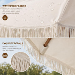 Klyyo Clyro installed on patio umbrella demonstrating easy replacement and updated look