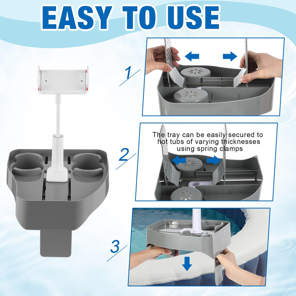 Klyyo Clyro side profile showing spring-loaded clamp for secure tub fit