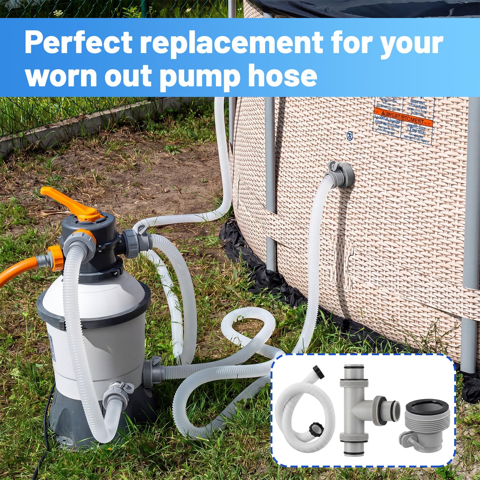 Klyyo Clyro hoses next to ruler showing scale for correct length planning