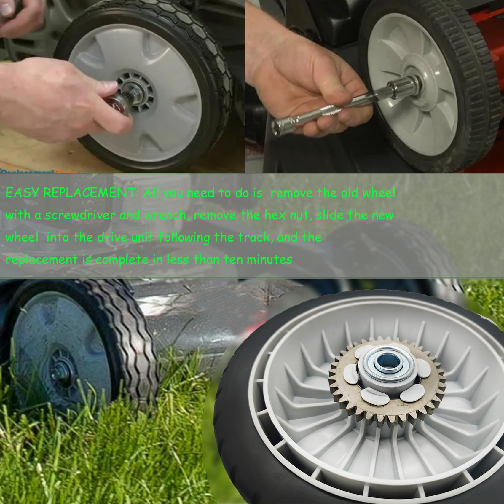 KMHGD rear drive wheel mounted for improved traction