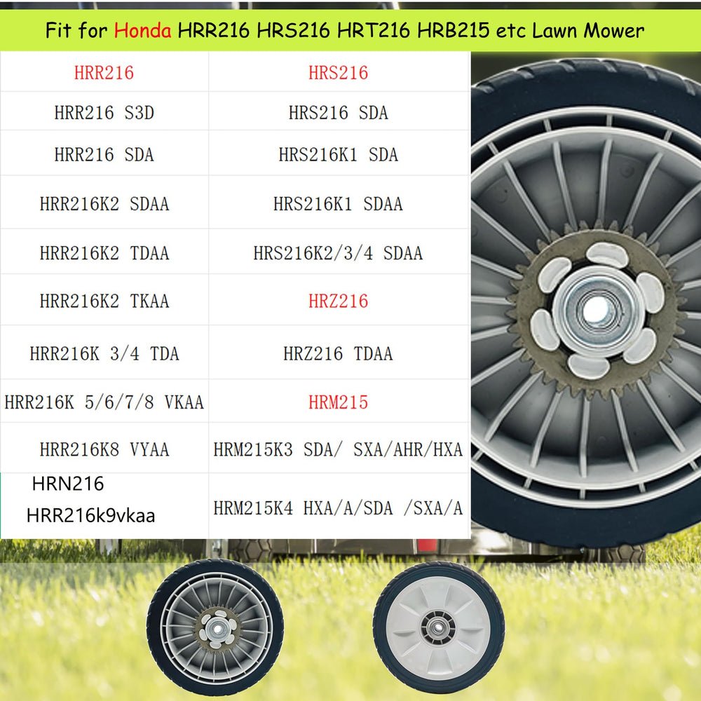 KMHGD rear wheel installed on Honda-style mower restoring stability and control