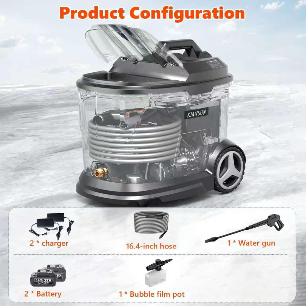 KMNSUN top handle and control panel for quick transport and simple use