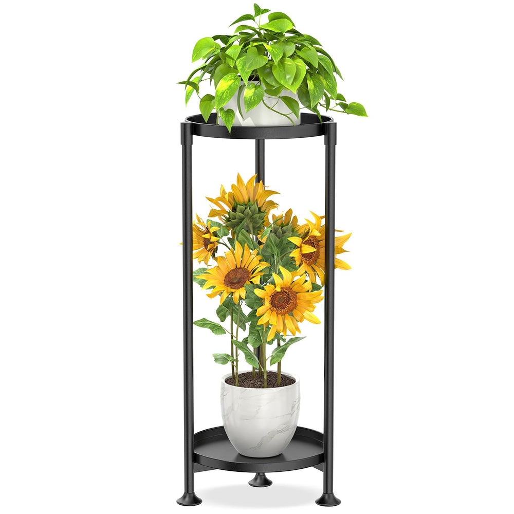 KMOTASUO front view assembled plant stand showing slim corner fit and stability