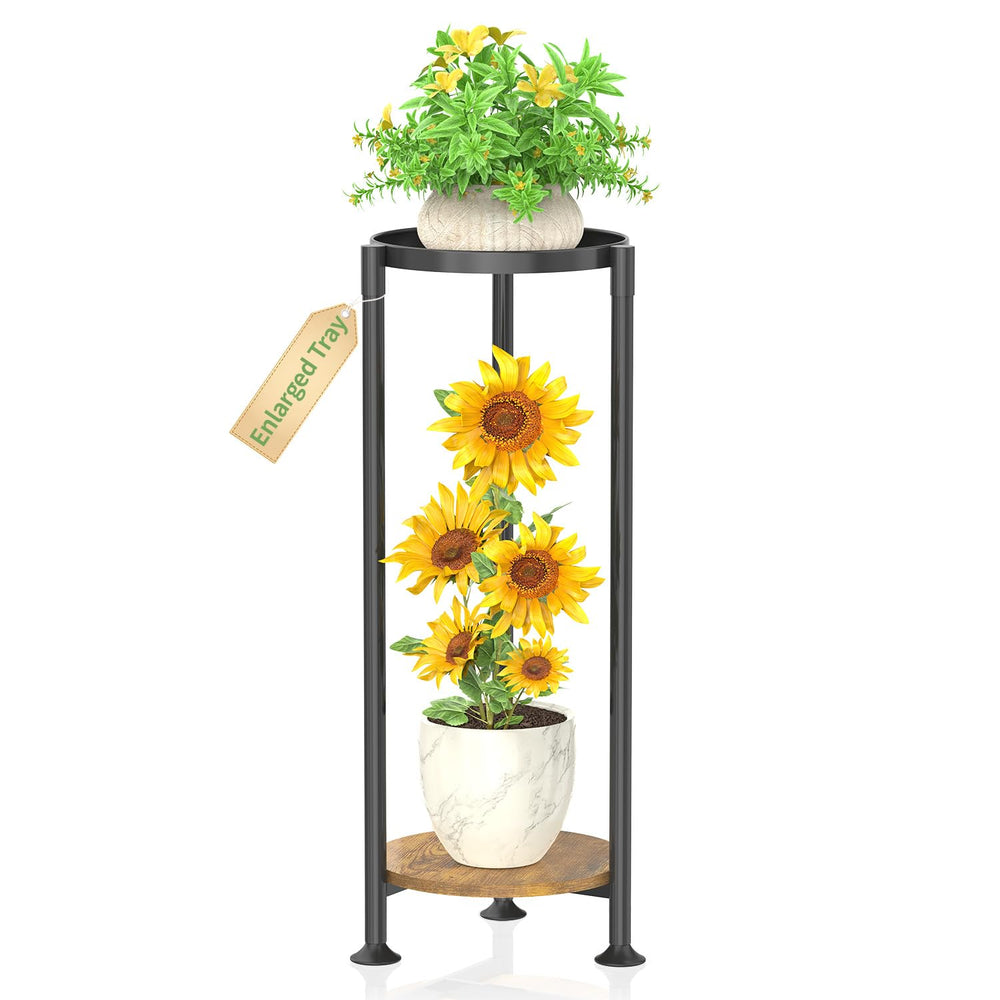 KMOTASUO front view showing two-tier display and stylish black frame benefit organization