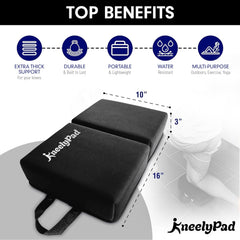 Kneely folded with handle for easy carrying and compact storage